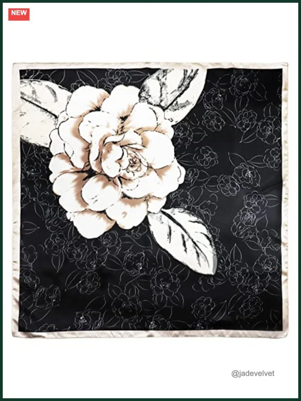 Satin Head Scarf for Women, 35x35 Square Silk Like Hair Scarf